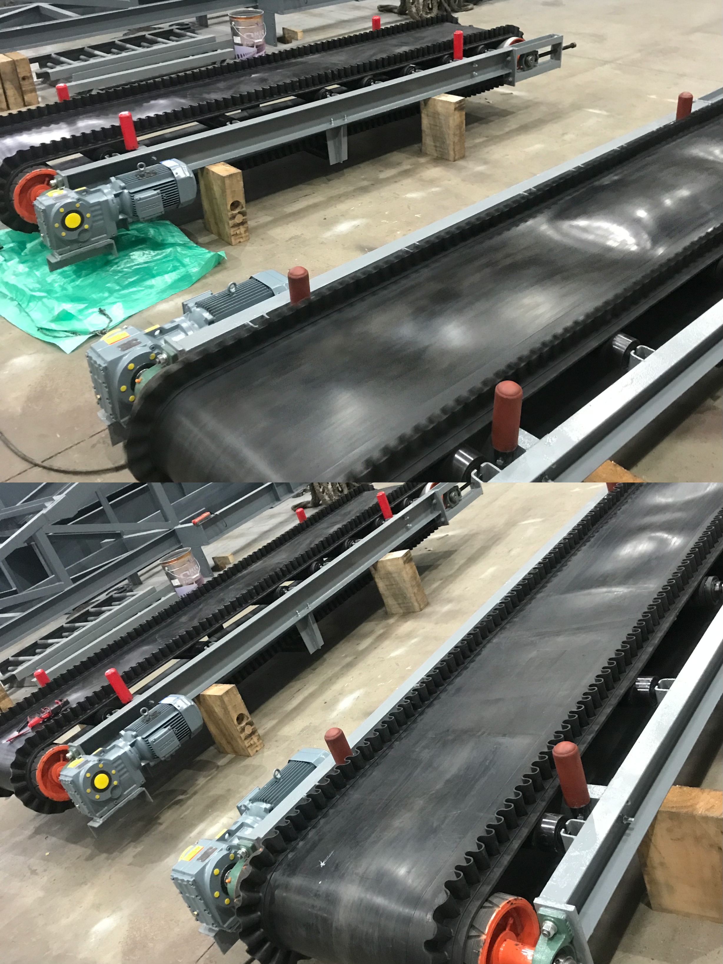 Bandvervoerband ingebruikneming, installering en aflewering